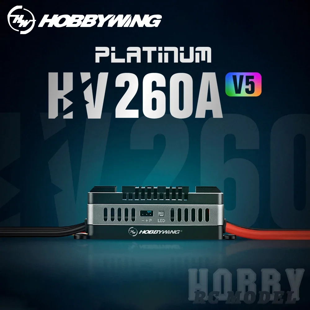 Фото HOBBYWING ESC Platinum 260A V5 SBEC/OPTO 6-14S LiPo HV Бесколлекторный регулятор скорости (ESC) для радиоуправляемых моделей самолетов, фиксированных крыльев и вертолетов №3