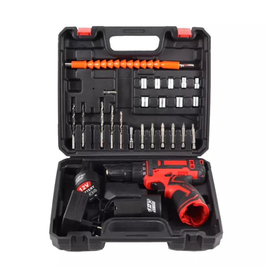 Миниатюрная электрическая Ударная дрель 3 в 1 беспроводная литий-ионная батарея