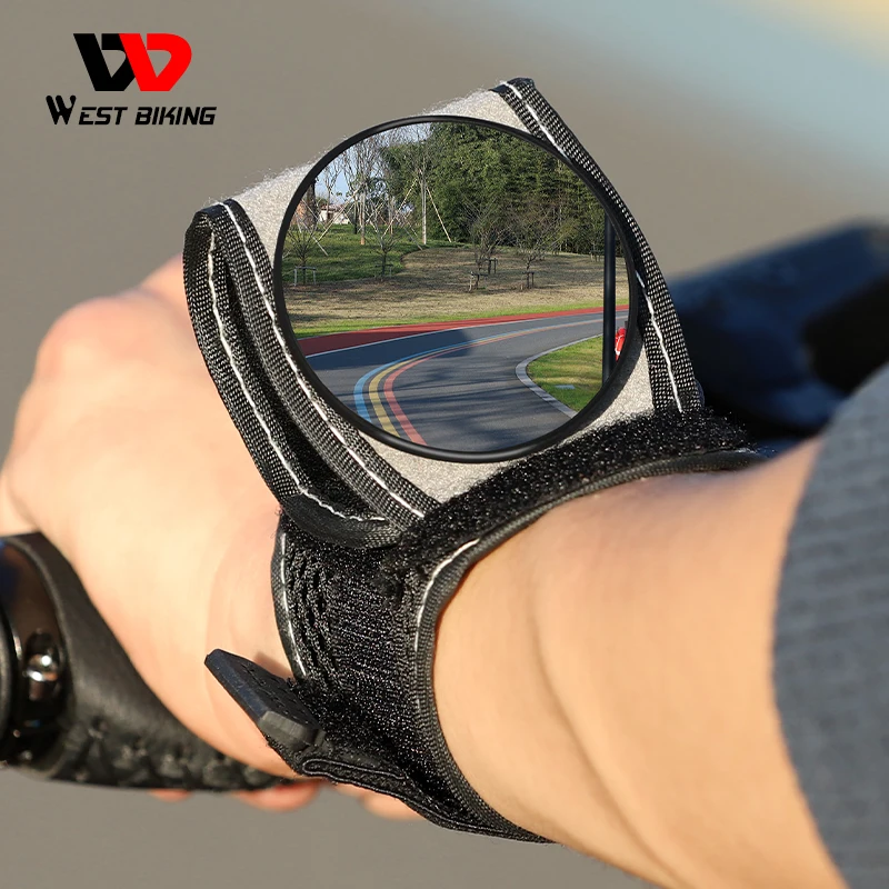 

WEST BIKING Mini Bicycle Rearview Mirror Portable HD Cycling Handlebars Safety Wrist Mirror MTB Road Bike Rear View Mirror