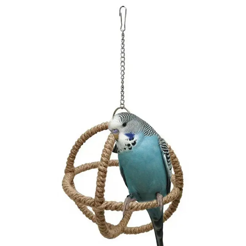 

Bird Swings Toy With Hanging Bell For Cockatiels Parakeets Cage Accessories Birdcage Parrot Perch Hanging Swing