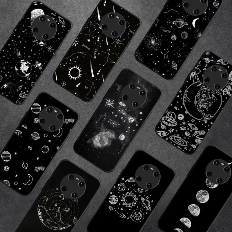 

Sky Space Planet Moon Stars Phone Case For Huawei Y 5 Y62019 Y52018 Y92019 Luxury funda case for 9prime2019