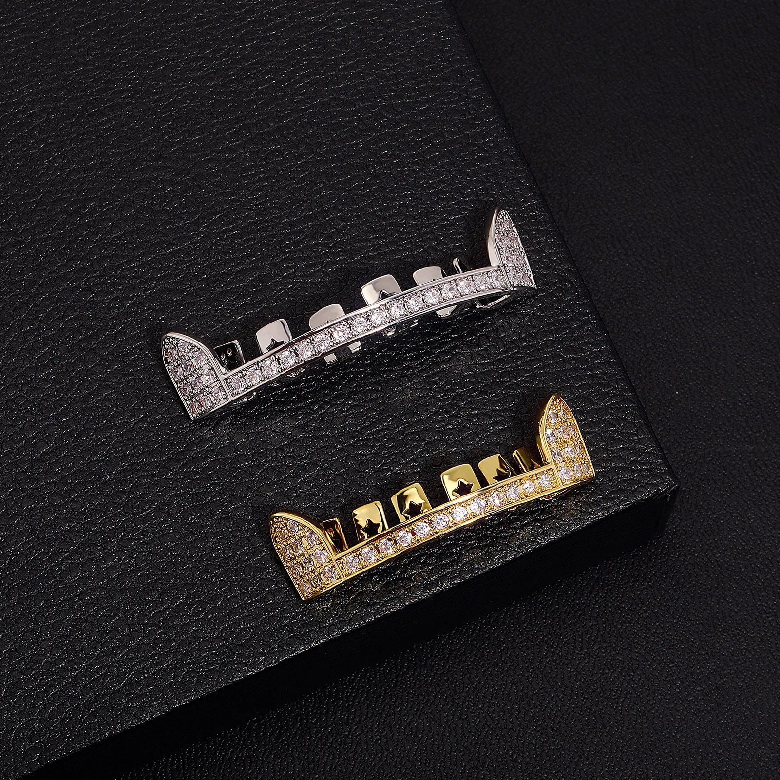 Полые новые зубы Grillz Top &amp Bootom Dental Mouth Punk Зубные колпачки Косплей Вечеринка Зубной