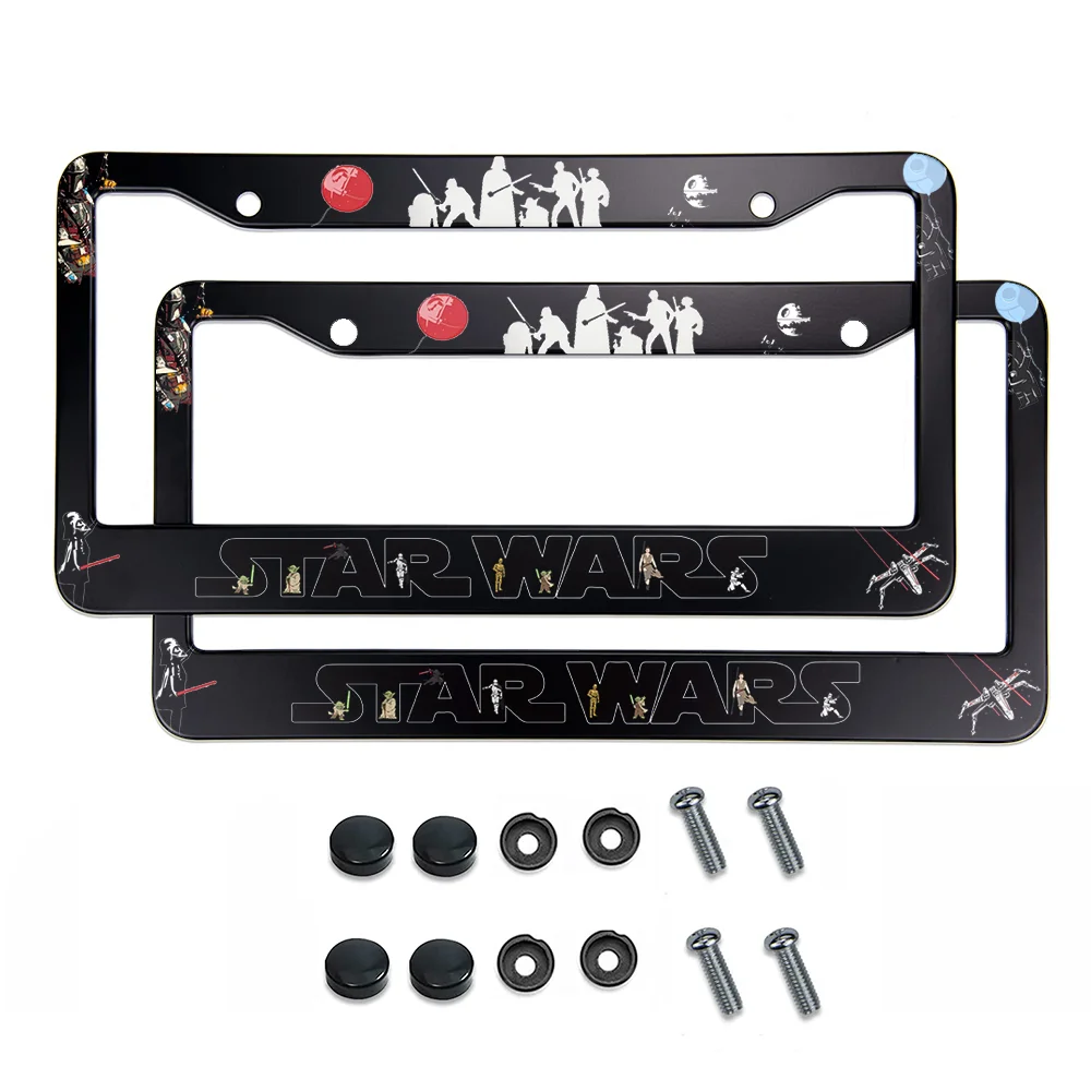 

Различные аниме-американские автомобильные хромированные рамки для номерных знаков Disney 12 x 6 дюймов — украшение для автомобиля/грузовика/внедорожника