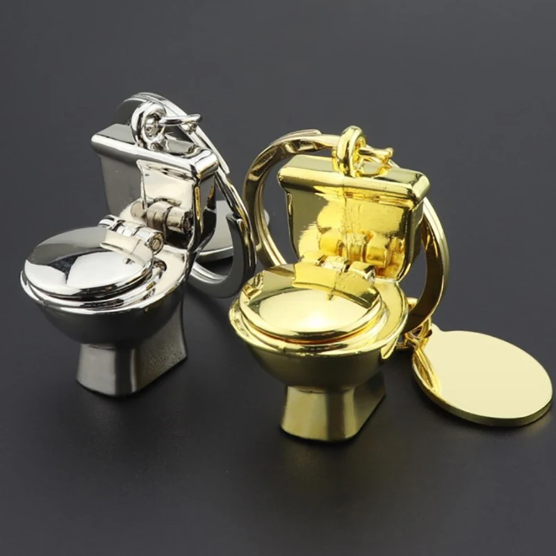 

Cute Key Chain Creative 3D Pendant Toilet Keychain Simulation Mini Keyring Fashion Gift Decor Funny Gift Car Styling Decoration
