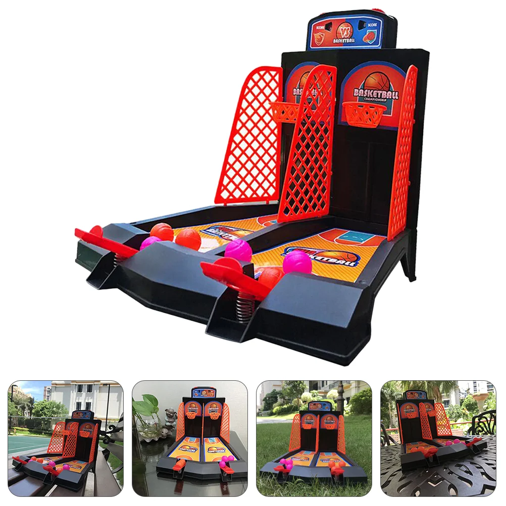 

Double Shot Machine Kids Desktop Game Toy Basketball Shooting Interactive Sports