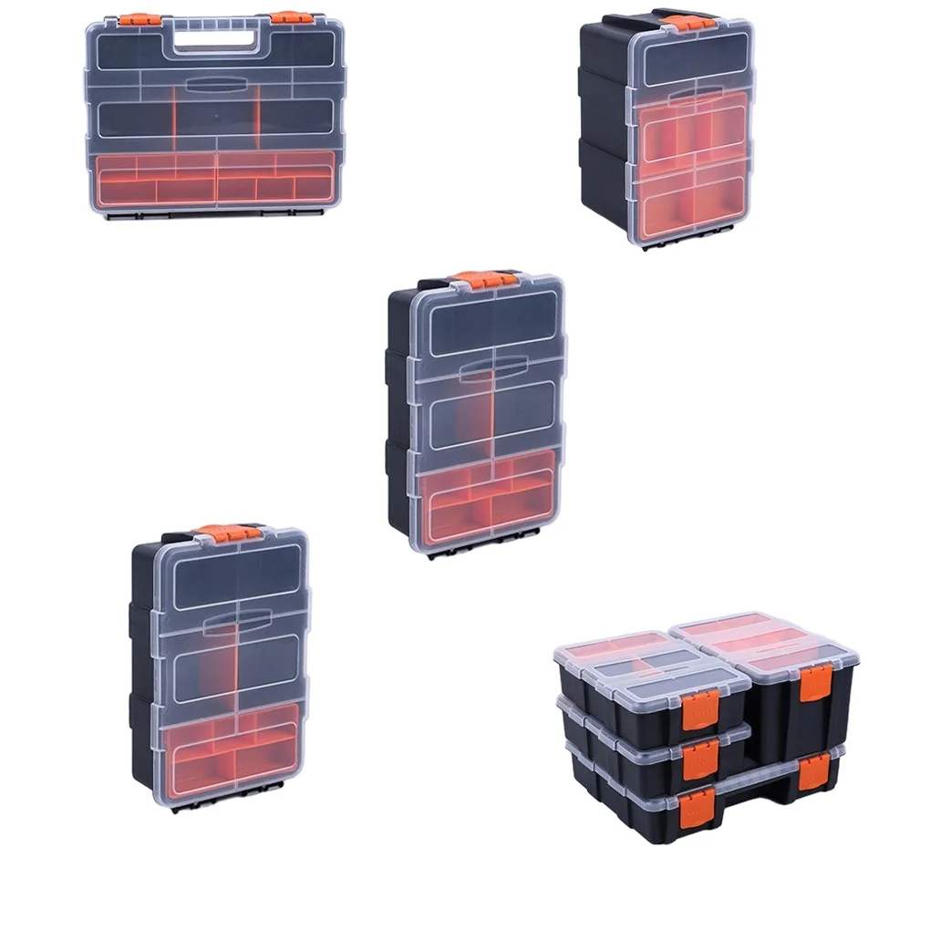 

Tool Storage Box Detachable Compartment Part Jewelry Organizer Case