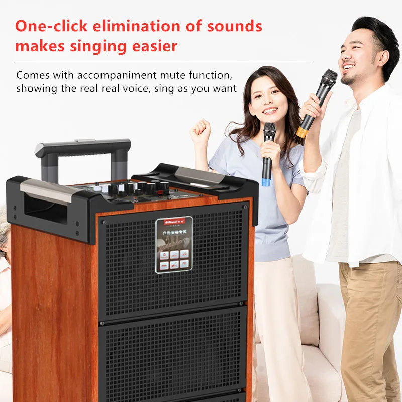 Новая деревянная 12-дюймовая трехсторонняя звуковая карта аудиосистема уличная