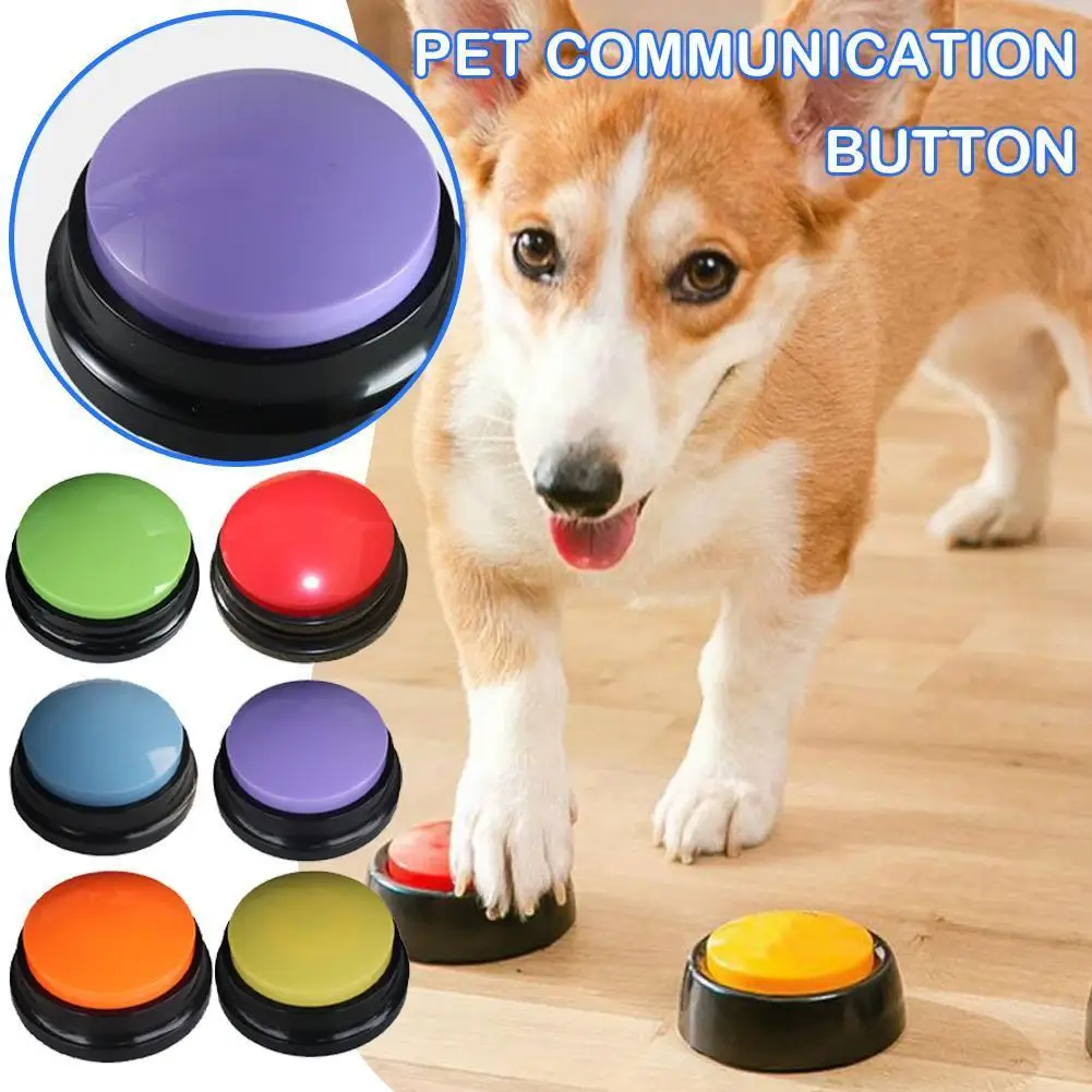 

Звуковая коробка для домашних питомцев, регулируемая кнопка для кошек, голосовой рекордер, говорящая игрушка для питомцев, инструмент для общения, обучающий ящик для собак, B3A0