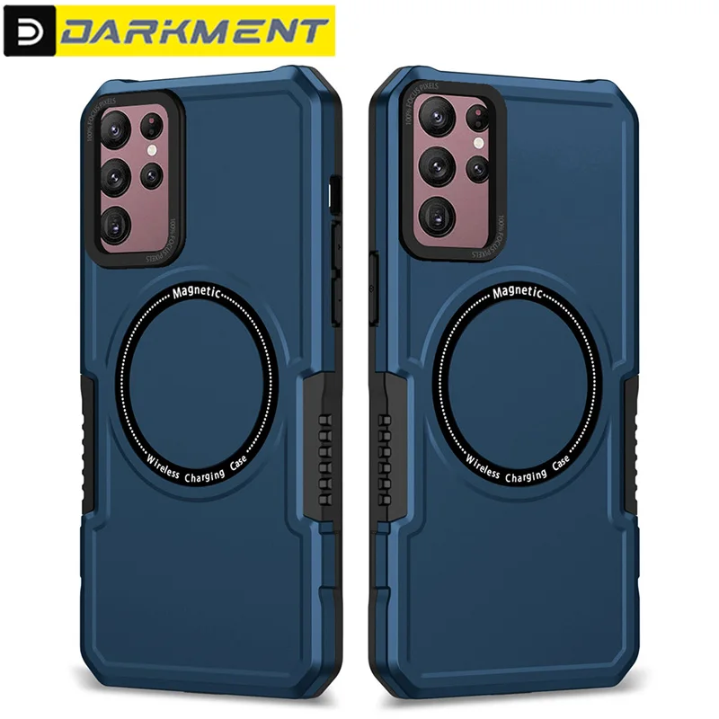 

Shockproof Armor Magnetic Case For Samsung Galaxy S22 Ultra Plus Camera lens protection Cover for Samsung S22Plus S22Ultra S22 U
