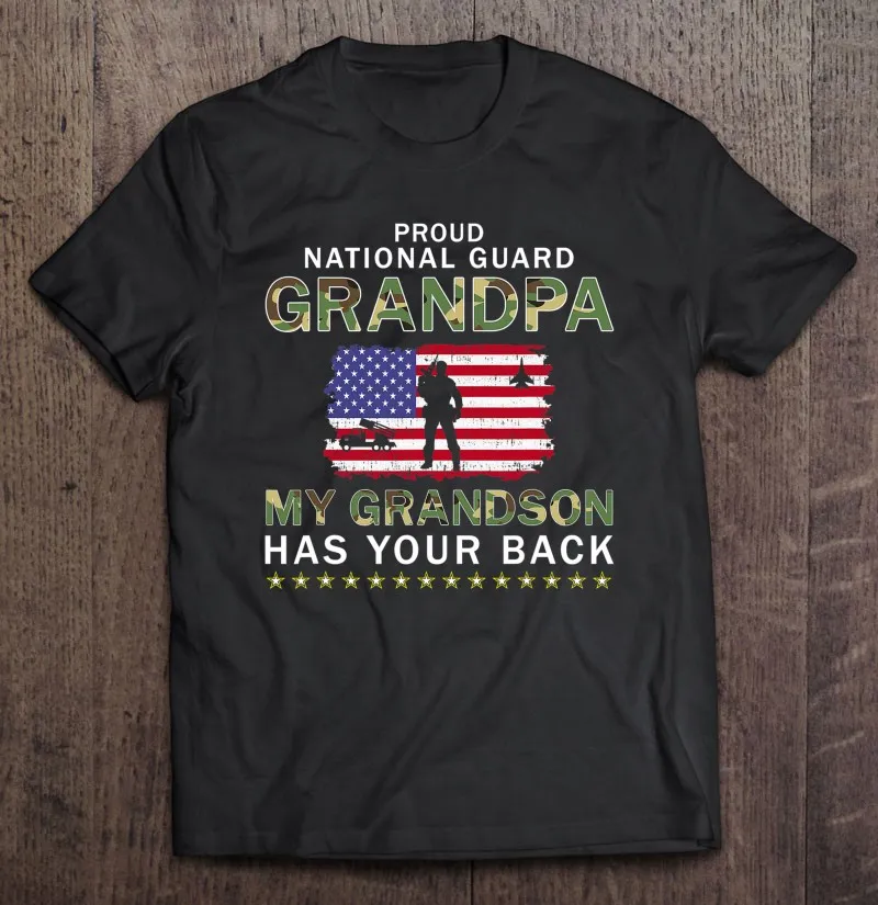 

Футболка мужская оверсайз с надписью «My Grandson Has Your Back»