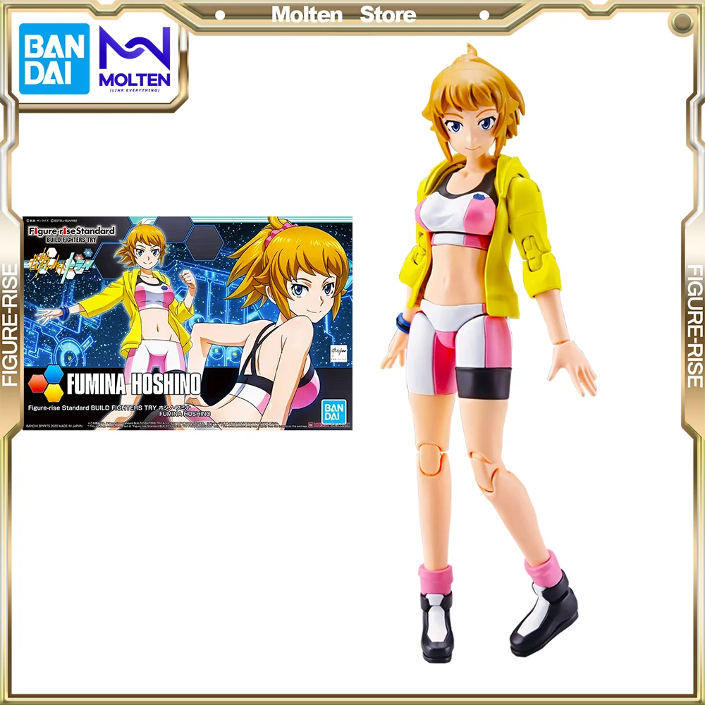 BANDAI Original Figure-rise Standard Gundam Build Fighters Try Fumina Hoshino Action Figure Model Kit Assembly/Assembling