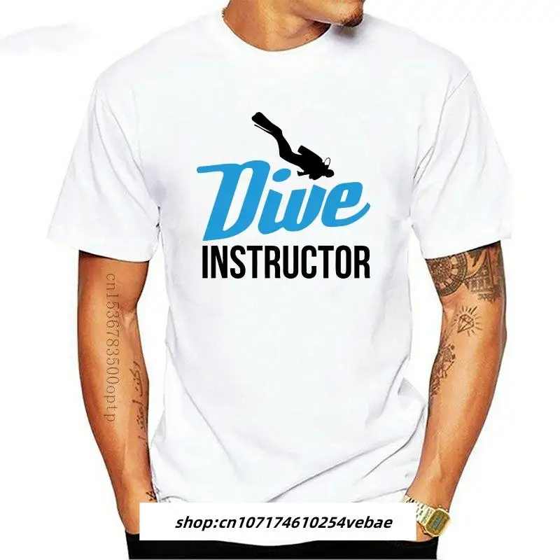 

2022 Fashion casual streetwear PADI Dive Instructor Letter T Shirt men Casual White T-shirt Custom