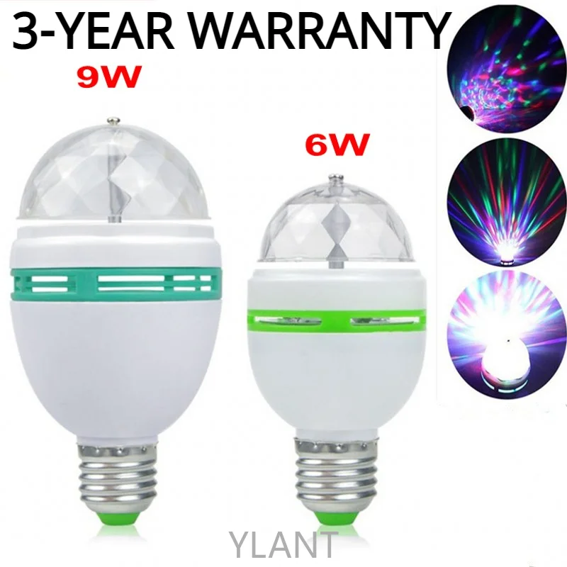 

Светодиодсветодиодный RGB-лампа E27, 9 Вт, 6 Вт