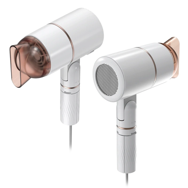 

Hands-free Hair Dryer with Tripod Stand, Foldable Negative Ion Dryer Adjustable 3 Gear Desktop Hair Dryer for Men Drop Shipping