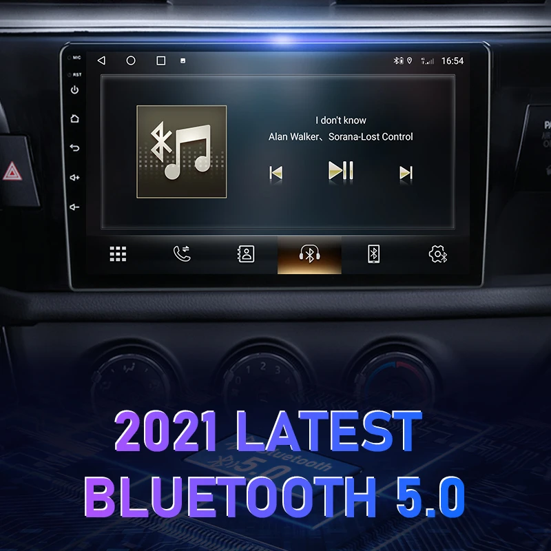 jmcq android 11 2 din 4g car stereo radio for toyota corolla ralink 2013 2014 2015 2016 multimedia video player gps wifi rds dsp free global shipping