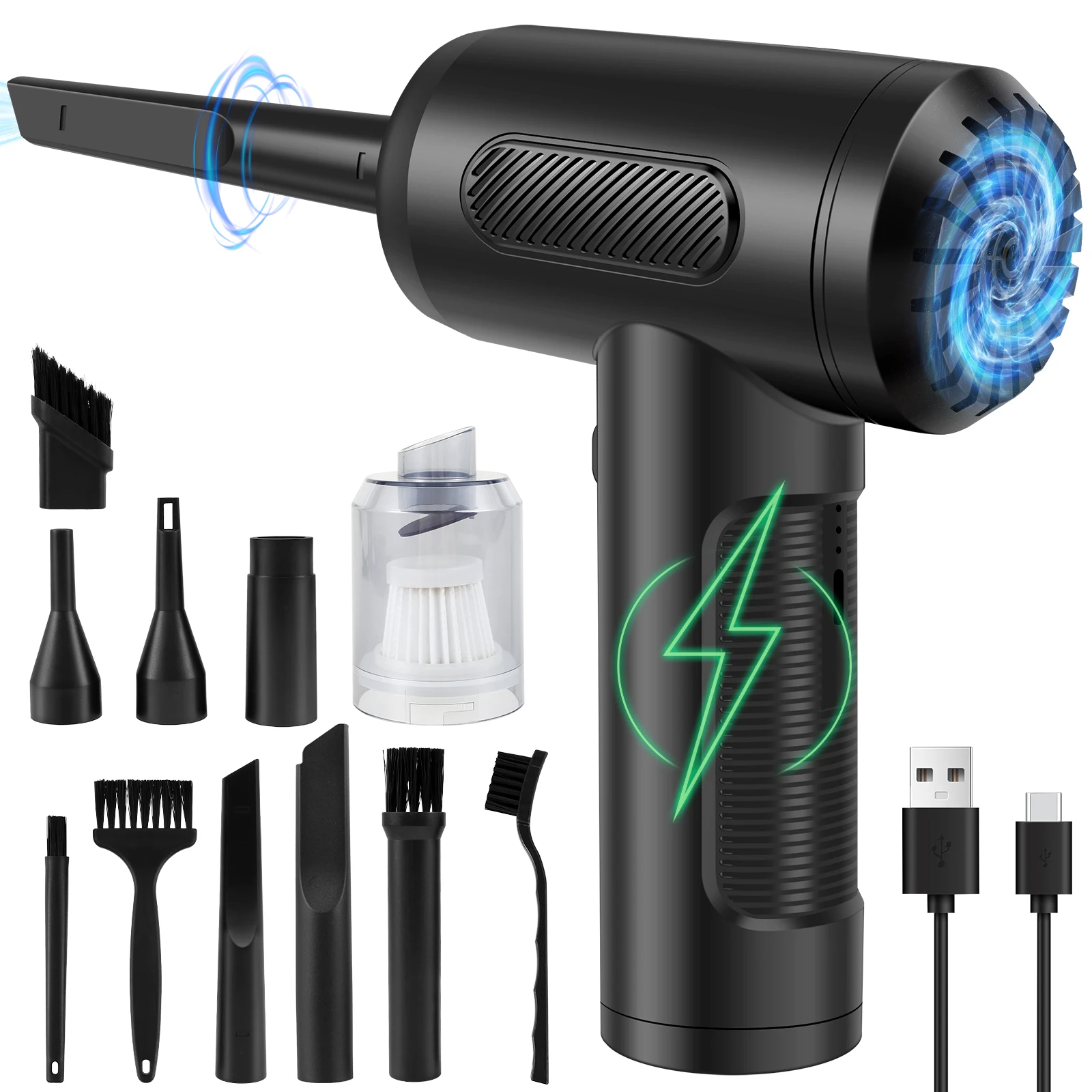 Беспроводной автомобильный пылесос 68 Вт 6300 Па