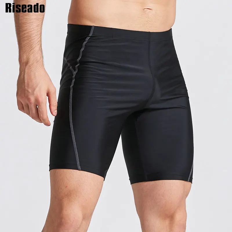 

Riseado Black Men's Swimwears 2022 New Competitive Swimsuit for The Pool Short Trunk Swimming Suit for Men's Bathing Suit Summer