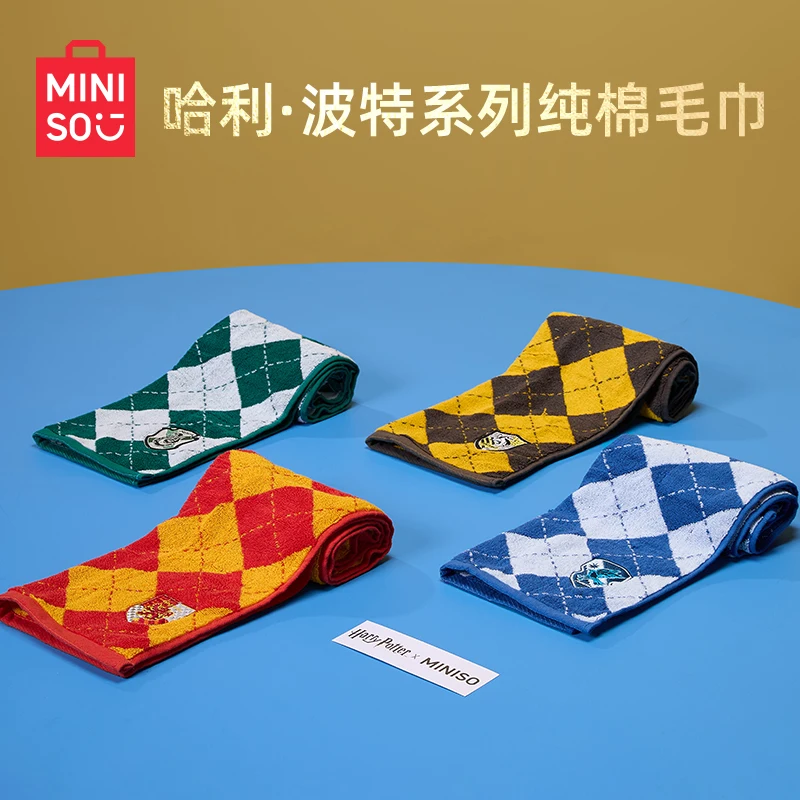 MINISO Гарри Поттер серии хлопковое полотенце аниме Kawaii мягкое впитывающее 34x76 см