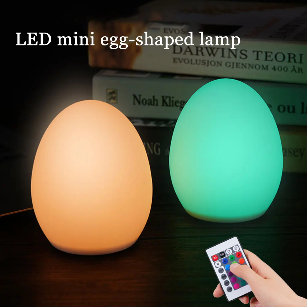 Silicone LED  Egg Night Light Cartoon Cute Mini Desk Lamp Children Toys Gift Table Lamps Bedside Sleep Night Lights