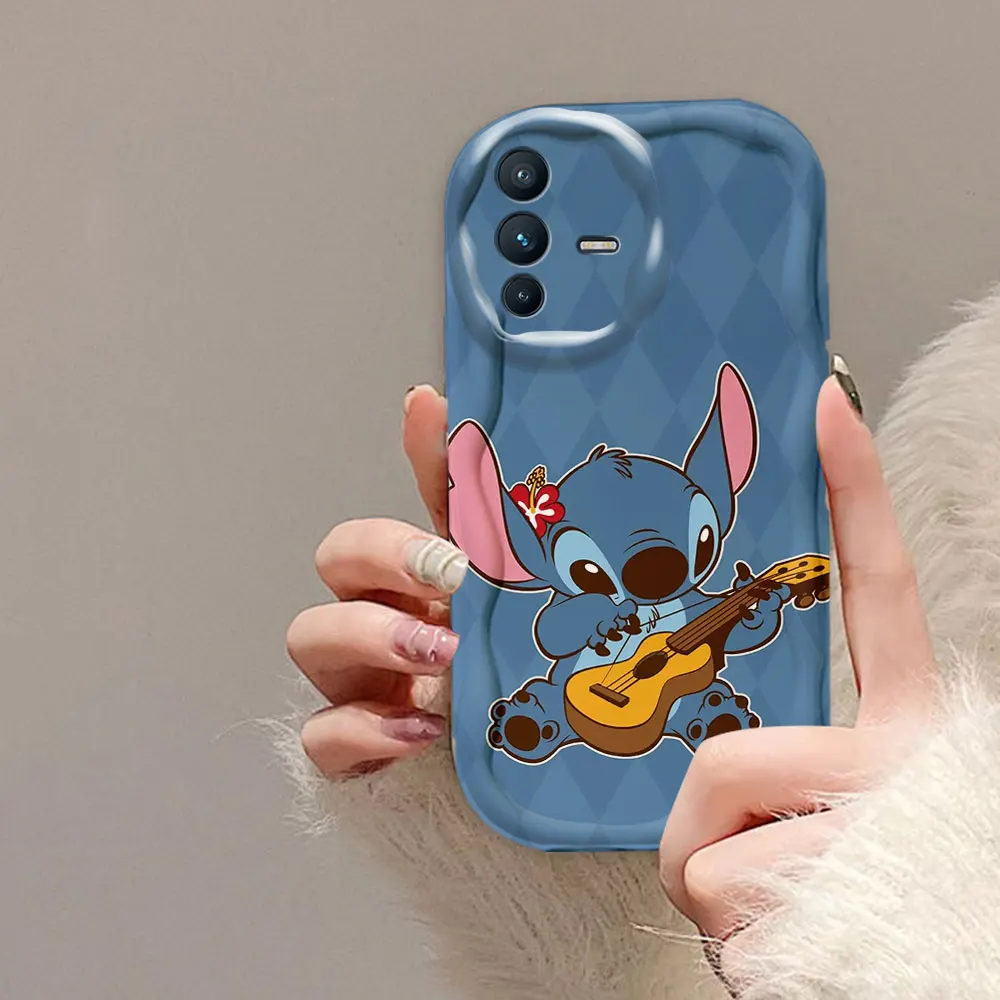 Чехол Cartoon D-Disney Stitch 3D Wave для Infinix SPARK CAMON ПРИМЕЧАНИЕ HOT 40 40I ZERO 30 30I 20 20I 12 9 POVA SMART 6 7 8 GT