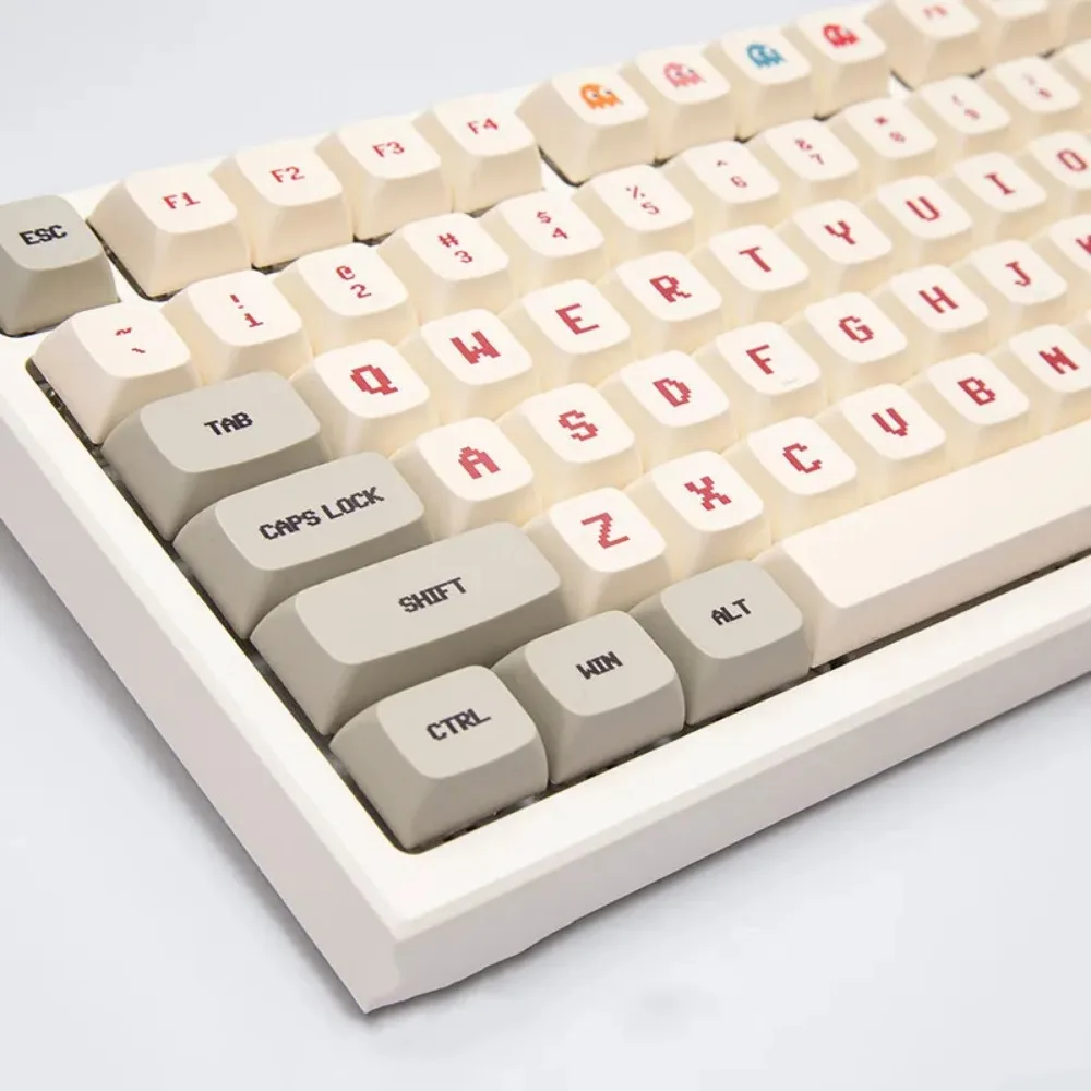 PBT термосублимация XDA профиль колпачки клавиш красный белый машина Ретро стиль