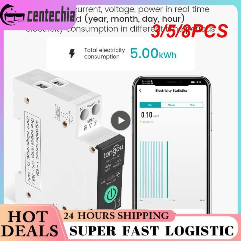 

3/5/8 шт. универсальный переключатель дистанционного управления 90-280 В переменного тока беспроводной переключатель Многофункциональный измерительный переключатель Wi-Fi умный автоматический выключатель