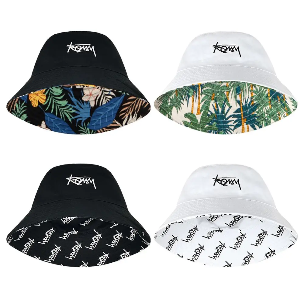 

New Fisherman Hat Reversible Hawaii Korean Sun Protect Hats Summer Casual Street Wear Hiphop Bucket Cap Beach Cap