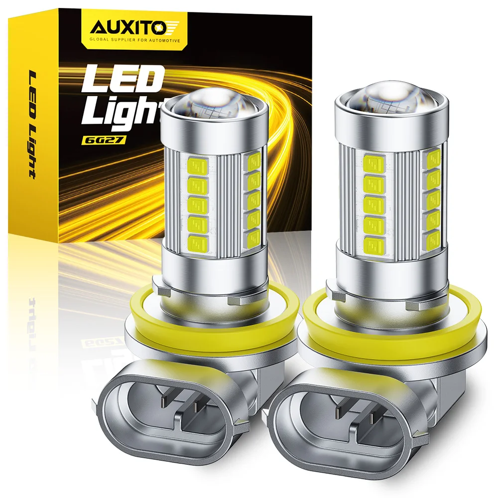 

AUXITO Комплект Из 2 Светодиодных Противотуманных Фар H8 H9 H11 H10 9006 HB4, 6500K, Белый Свет, DRL, 360-градусное Освещение