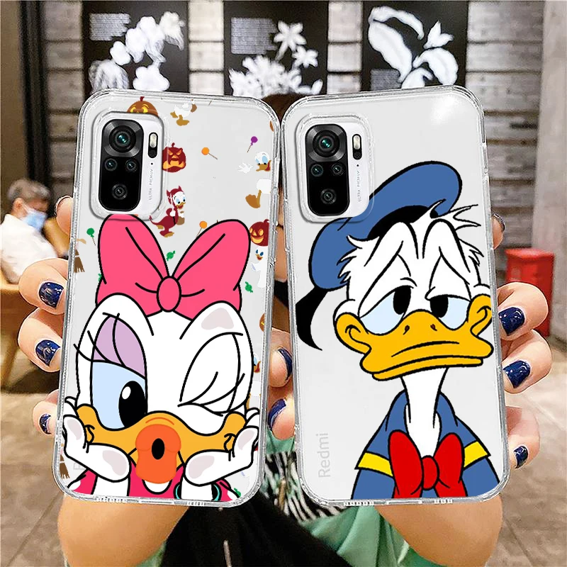 

Transparent Cover Disney Donald Duck Art Phone Case For Xiaomi Redmi K50 K40 Gaming 10 10C 9AT 9A 9C 9T 8 7A 6A 5 5 Armour