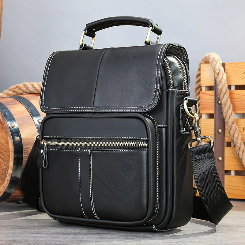 

Кожаная мужская сумка, сумки через плечо из натуральной кожи, Повседневная стильная мужская сумка-мессенджер, мужская деловая сумка через плечо, модная 2023