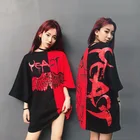 Женская летняя футболка в стиле Харадзюку, крутая футболка с коротким рукавом в стиле унисекс, футболка с цветными вставками и свободным кроем, уличная одежда, женская футболка