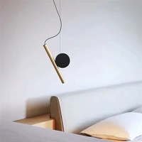 modern minimalist tube pendant lamps metal iron led nordic art decor line pendant lights for bar hotel bedroom bedside coffee
