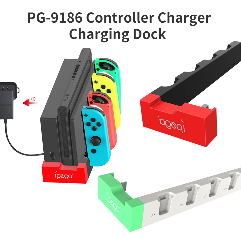 

PG-9186 Controller Charger Charging Dock Stand Station Holder for Nintendo Switch NS Joy-Con Game Console Gamepad Accessories