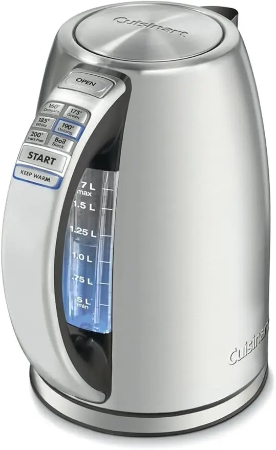 

Cuisinart 1.7-Liter Stainless Steel Cordless Electric Kettle with 6 Preset Temperatures