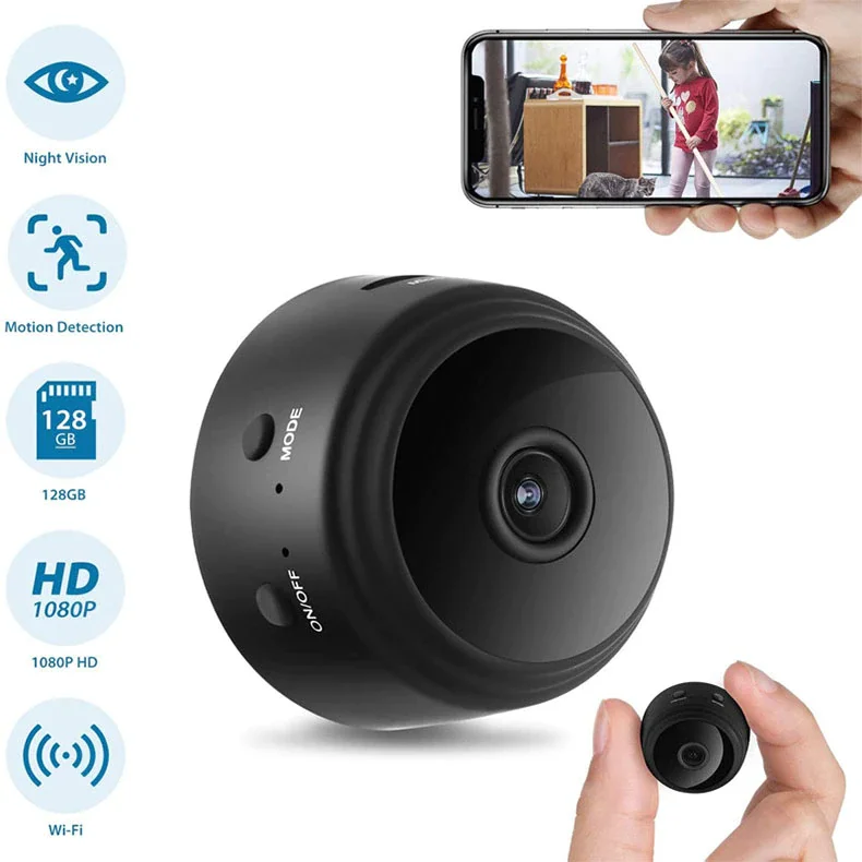 2022 Top A9 Kamera Mini Kamera Wifi 1080P HD Kamera Ip Suara Malam Video Keamanan Nirkabel Mini Camcorder Kamera Pengintai