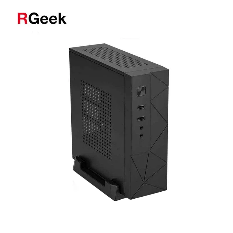 Фото Корпус для компьютера RGeek Cheap SPCC Mini ITX, настольный корпус для ПК с аудио- и USB-портами, с кронштейном для крепления. №2