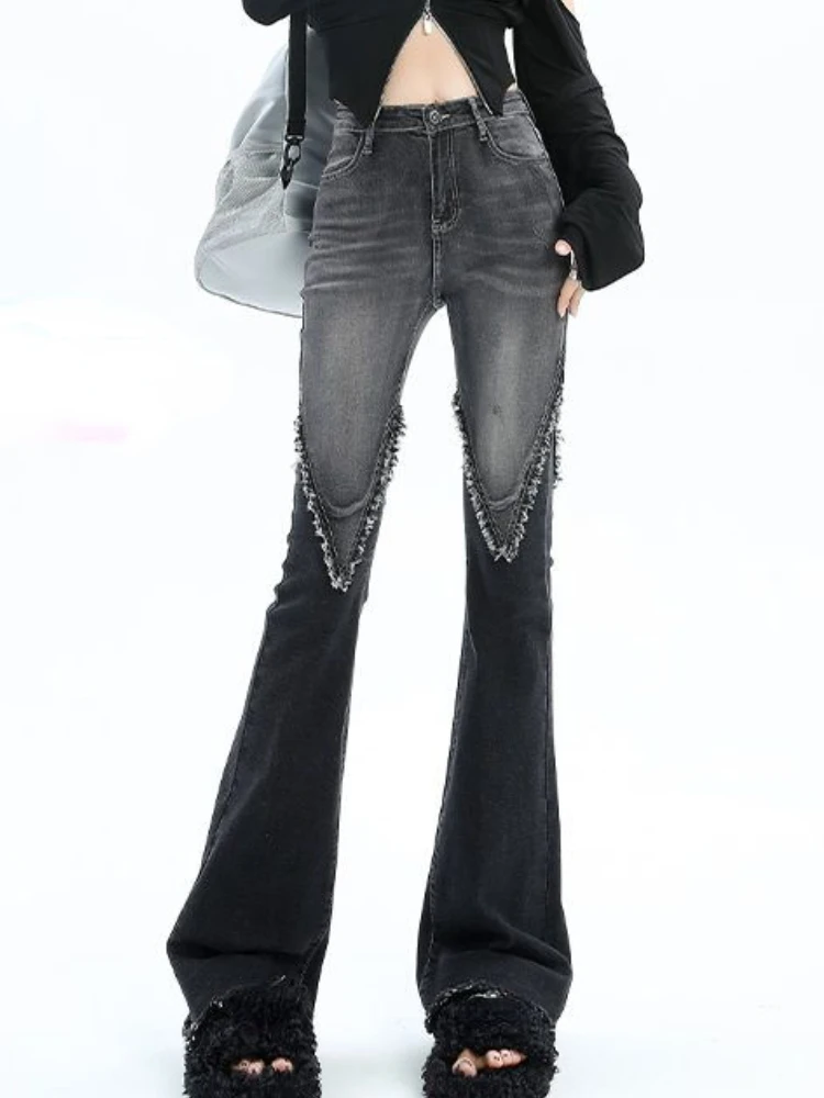 

Джинсы-клеш Женские на пуговицах, с карманами