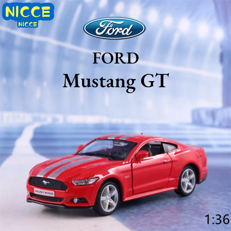 

Nicce 1:36 Ford Mustang GT Stripe Style Collection Model Scale Diecast Alloy Metal Luxury Sports Car Pull Back Toys F206