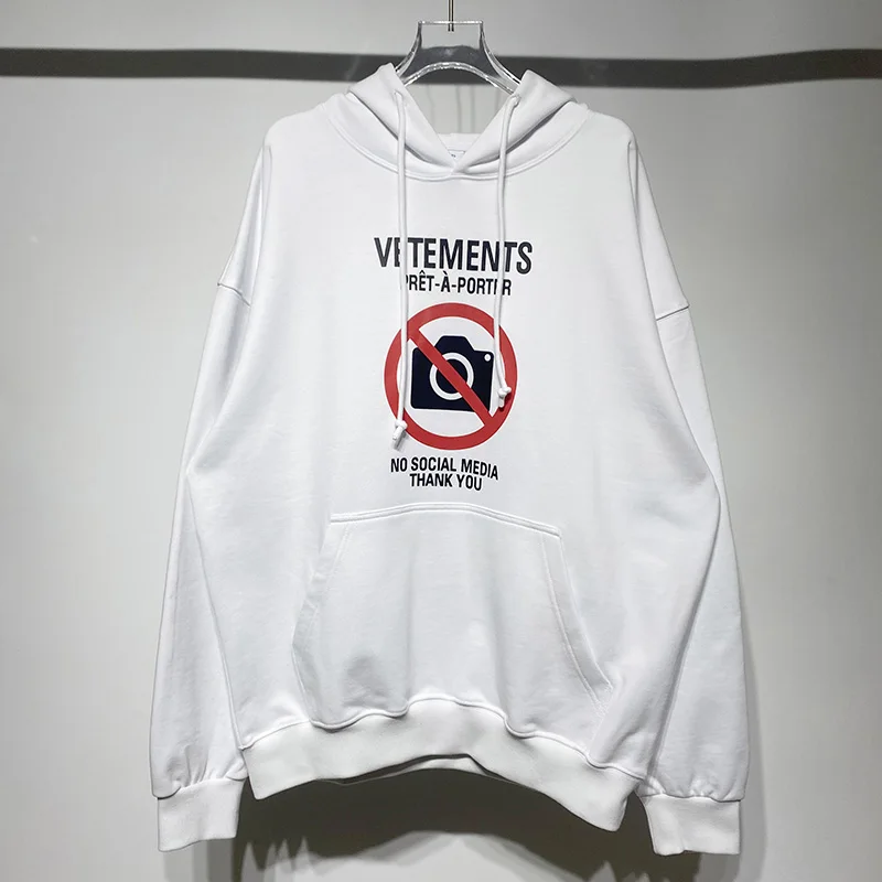 

Толстовка с капюшоном для мужчин и женщин, толстая белая хлопковая худи с принтом, с надписью, с защитой от невозможности фотографирования, в стиле оверсайз