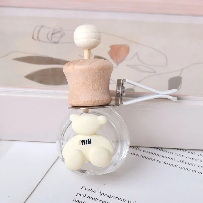 

Car Fragrance Empty Glass Bottle Cute Car Air Freshener Bottle Perfume Clip Air Vent Outlet Aromatherapy Essential Oils Diffuser