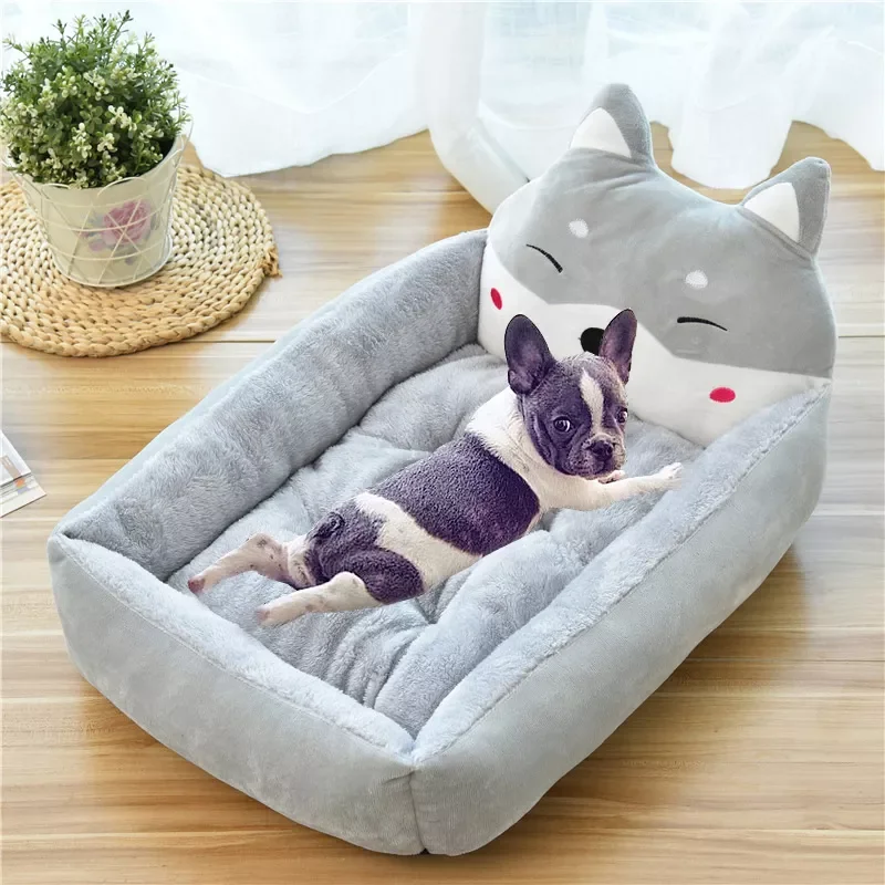 

2023New Rectangle Dog Bed Sleeping Bag Kennel Cat Puppy Sofa Bed Pet House Winter Warm Nest Soft Beds Portable for Pets Cats Bas