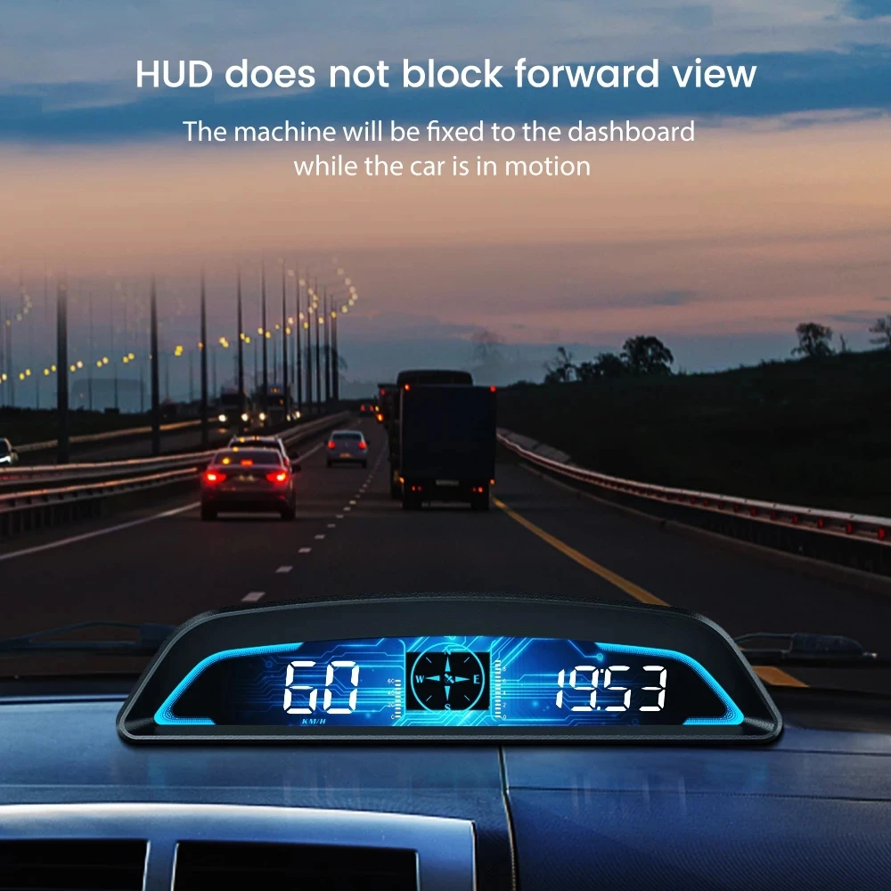 

G3 GPS Car HUD Speedometer Head Up Display Car Speedometer Smart Digital Alarm Reminder Meter For Tesla HUD Display