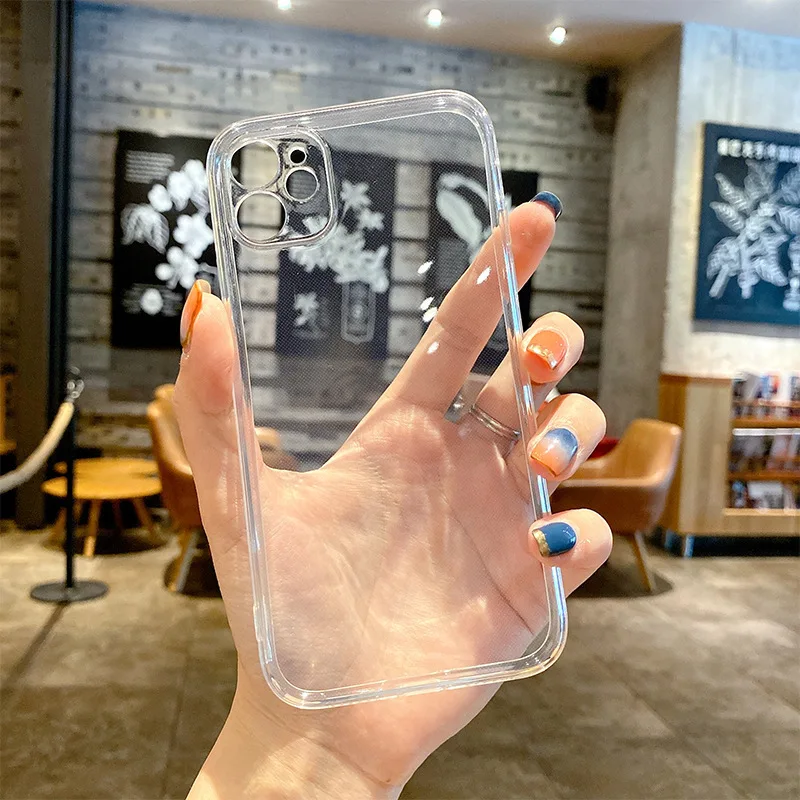 

Clear Phone Case For iPhone 14 13 12 11 Pro Max Mini X XS XR 7 8 Plus Lens Protection Case Back Cover