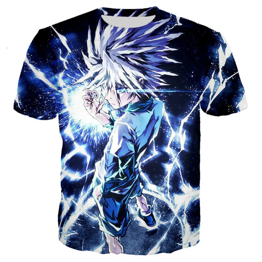 Hunter X Аниме футболка для мужчин Camisetas манга Топы Одежда Мужская Уличная Футболка