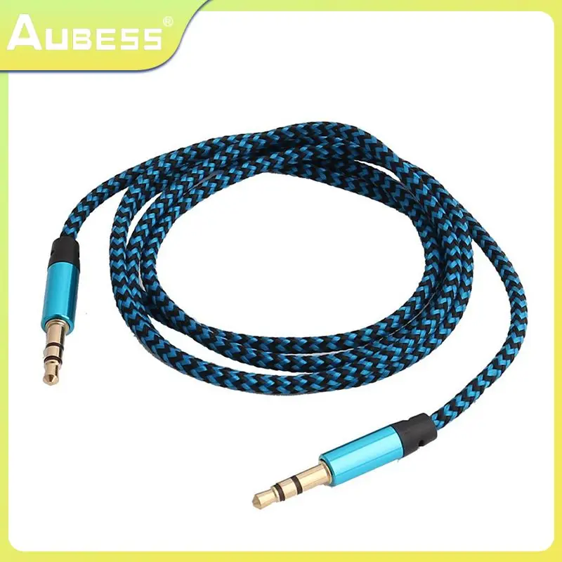 

Линейный шнур Аудио Видео Aux кабель 1 м нейлоновый автомобильный аудиокабель кабель Линия Шнур 3,5 мм Штекер кабель