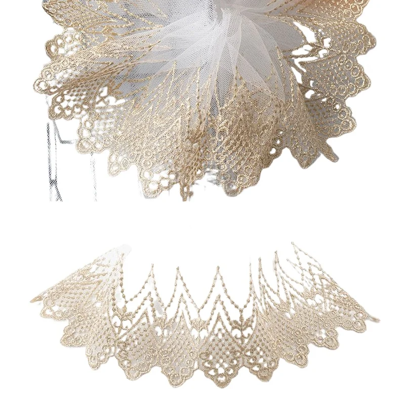 1 ярд золотая нить для вышивки кружевная юбка сетка сделай сам одежда ручной