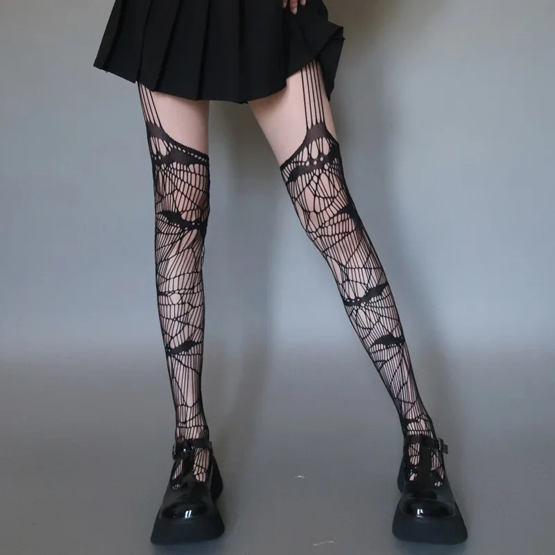 

Hollow Fishnet Stockings Tights Women Fashion Hollow Out Black Gothic Full Body Fishnet Stockings Pantyhose Japanese Harajuku