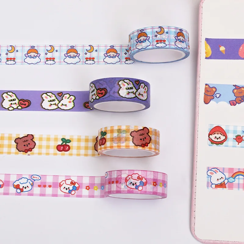 

2PC Washi Tape Cute Cartoon Hand Account Material Decoration Scrapbooking Stationery School Supplies