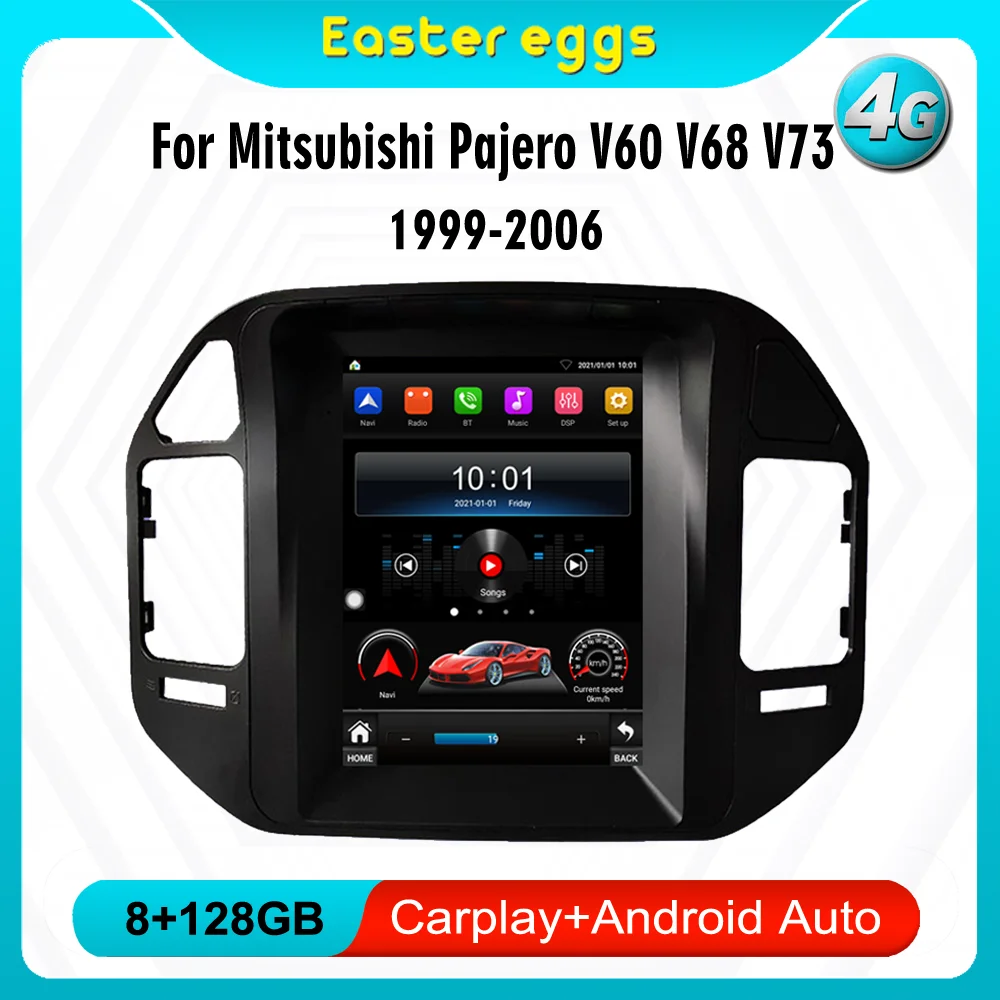 

For Mitsubishi Pajero V60 V68 V73 1999-2006 2 Din Tesla Car Radio Android 4G Carplay GPS Navigation Multimedia Player Stereo