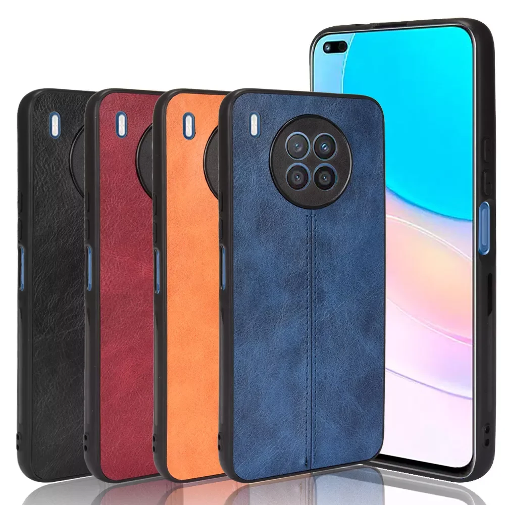 

Thin Leather Phone Bag Case for Huawei Honor 50 Lite Anti-Fingerprint Matte Cover Cases
